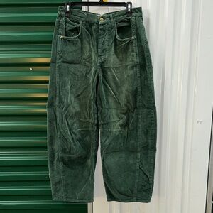 We The Free Green Wide Leg Corduroy Pants